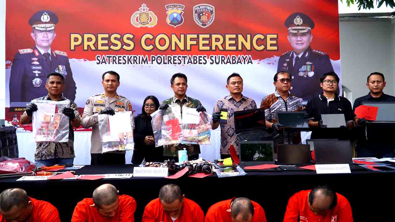 Polisi Berhasil Ungkap Kasus Pembobol Perumahan Elite Di Surabaya Lima Tersangka Diamankan