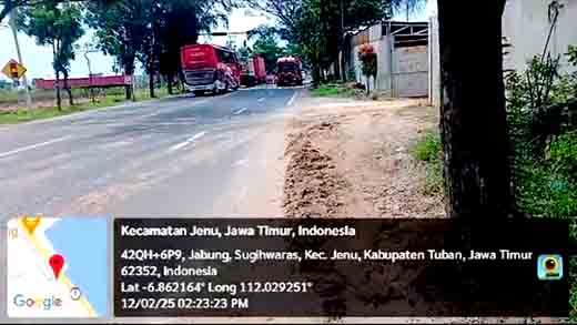 Aktivitas Pencucian Pasir Kuarsa Pt. Aneka Fortuna Nusantara Dan Cv. Fortuna Karya Nusantara Menyisakan Kotoran Dan Berpotensi Kecelakaan Di Jalan Nasional 1, Tuban 3